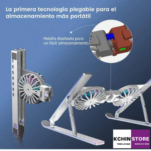 SOPORTE DE ALUMINIO PARA LAPTOP CON REFRIGERACIÓN - FANLAP PRO