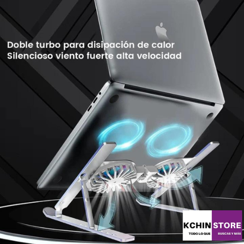 SOPORTE DE ALUMINIO PARA LAPTOP CON REFRIGERACIÓN - FANLAP PRO